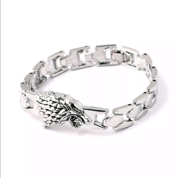 Dire Wolf Silver-tone Bracelet Unisex - Picture 2 of 4